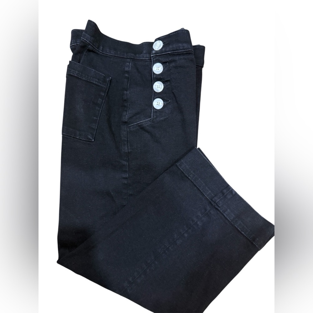 Loft Sailor Wide-Leg Culottes with Button Detail - Picture 2 of 6